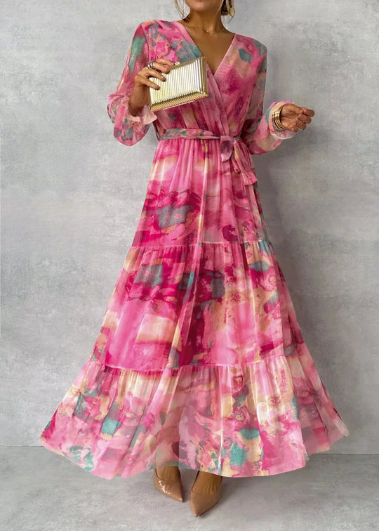 Felicity | Abito lungo elegante a fantasia floreale