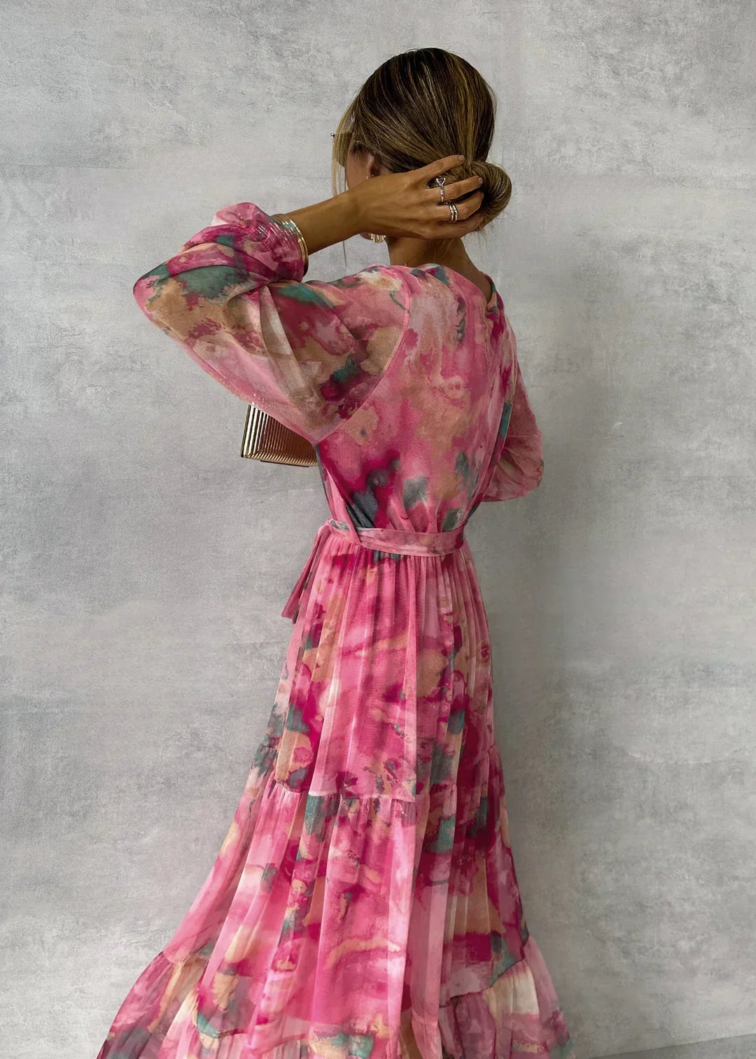 Felicity | Abito lungo elegante a fantasia floreale