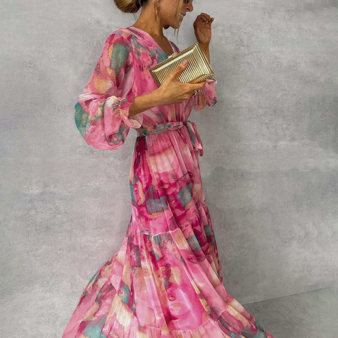 Felicity | Abito lungo elegante a fantasia floreale