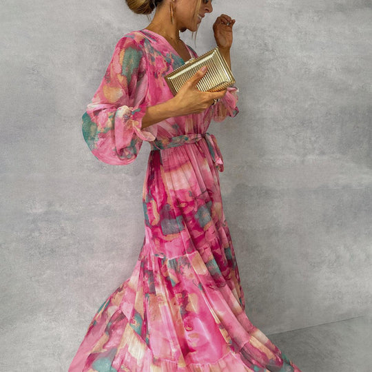 Felicity | Abito lungo elegante a fantasia floreale