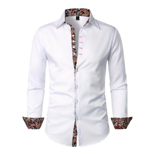 Niko | Men's Shirt with Paisley Details