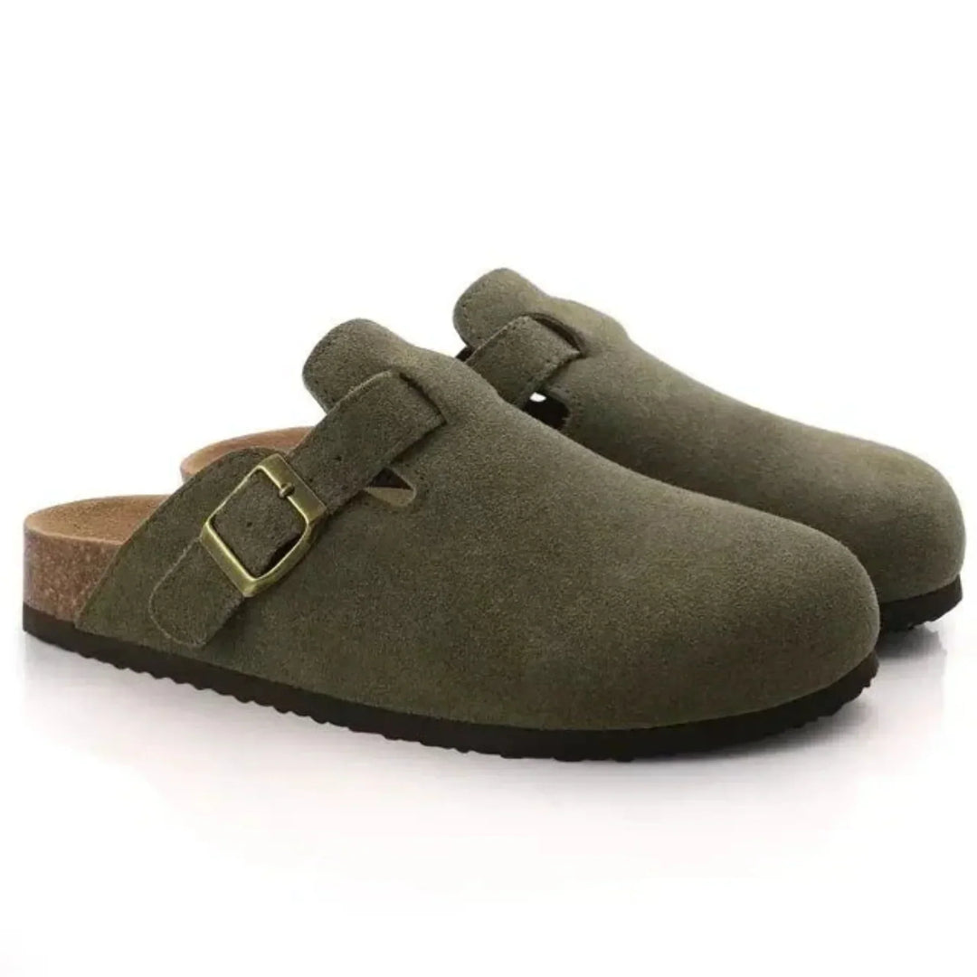 Valentin | Zoccoli da uomo in pelle scamosciata con fibbia