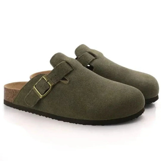 Valentin | Zoccoli da uomo in pelle scamosciata con fibbia
