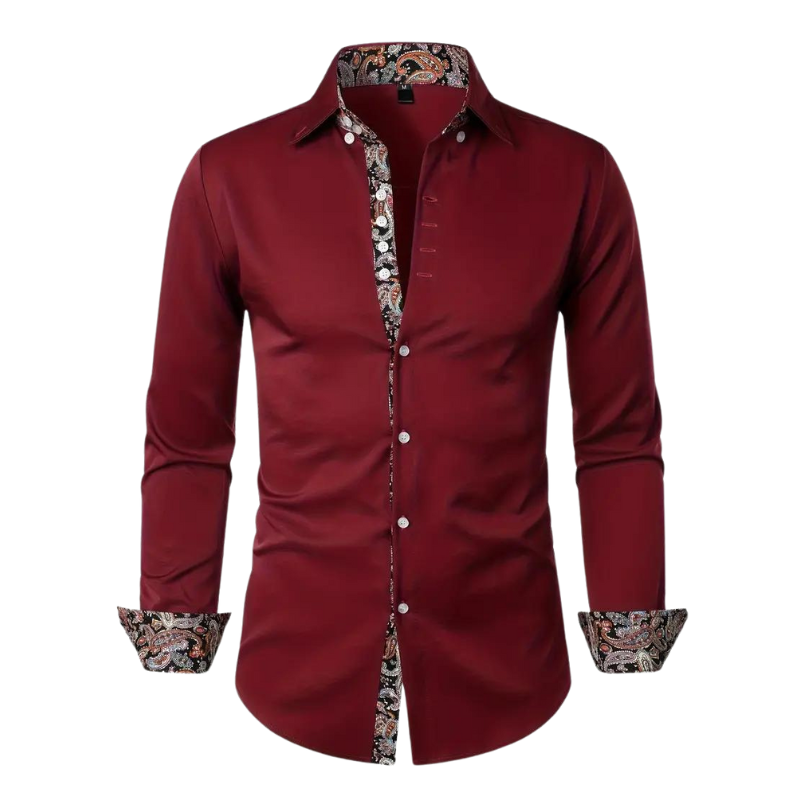Niko | Men's Shirt with Paisley Details