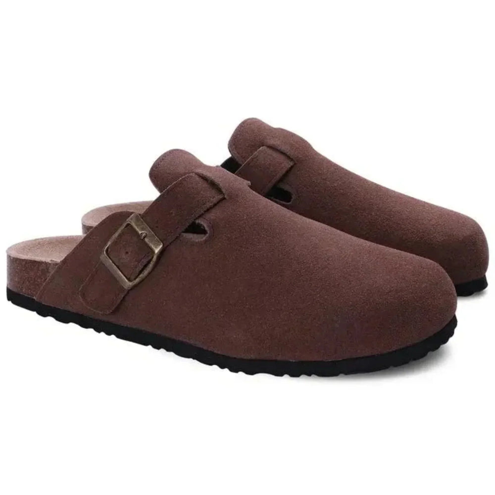 Valentin | Zoccoli da uomo in pelle scamosciata con fibbia