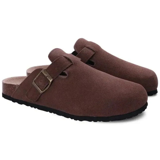 Valentin | Zoccoli da uomo in pelle scamosciata con fibbia