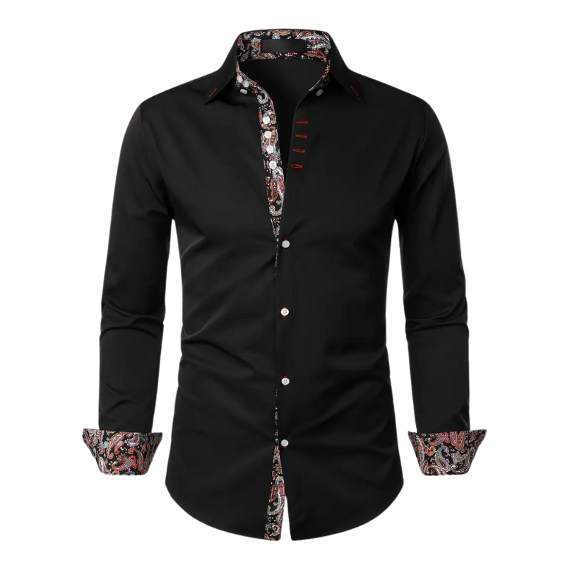 Niko | Men's Shirt with Paisley Details