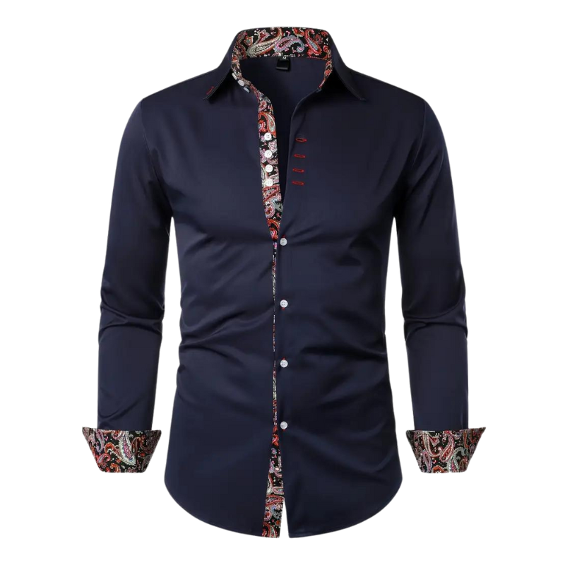 Niko | Men's Shirt with Paisley Details