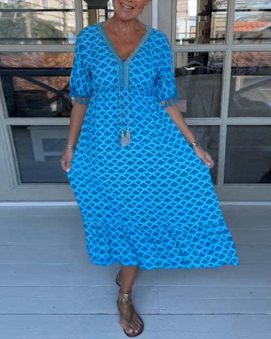 Winona | V-Neck Fringe Summer Dress