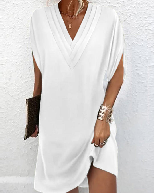 Céleste | Elegant V-Neck Sleeveless Mini Dress