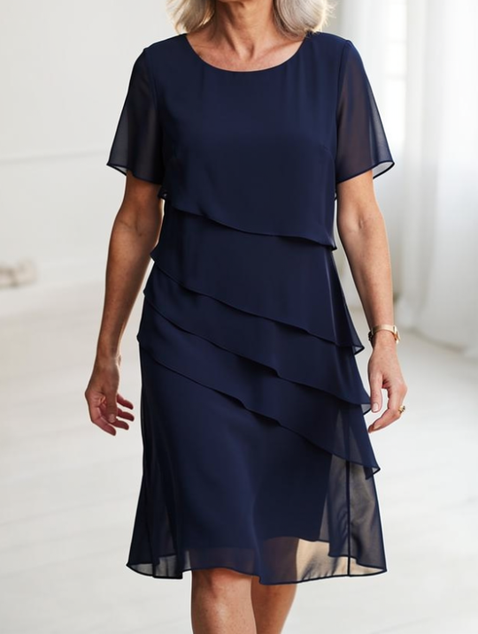 Juliette - Elegant dress with draping and flounces