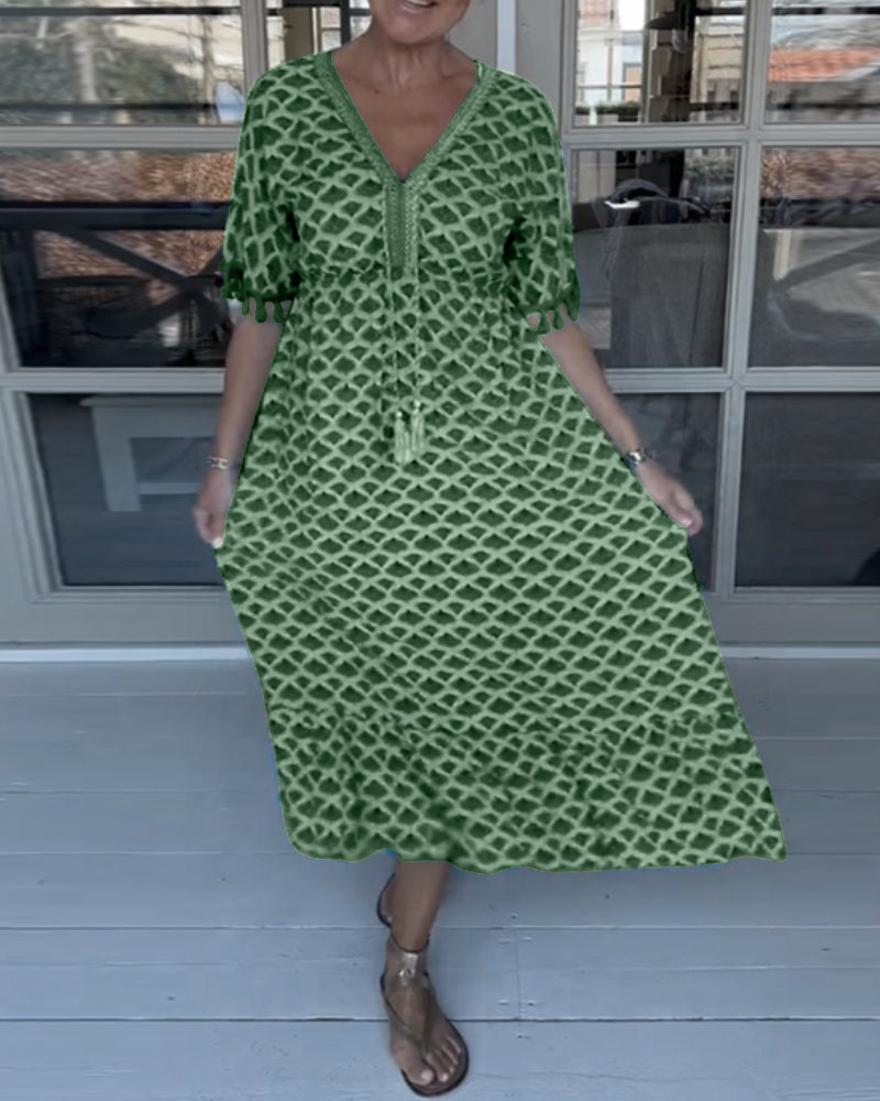 Winona | V-Neck Fringe Summer Dress