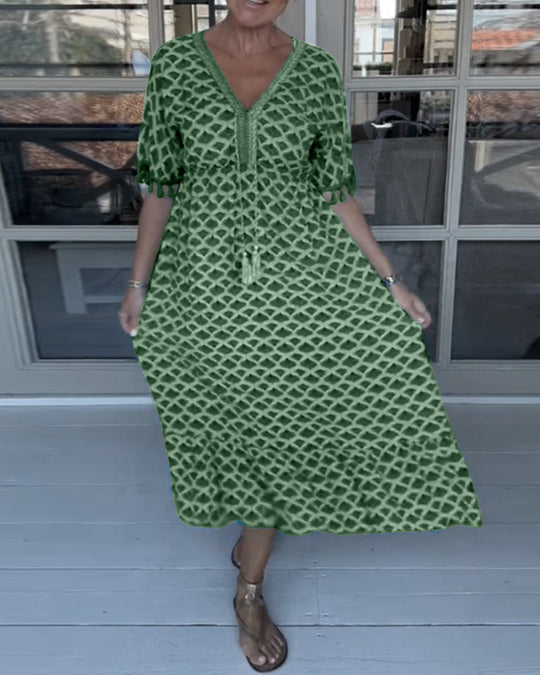 Winona | V-Neck Fringe Summer Dress