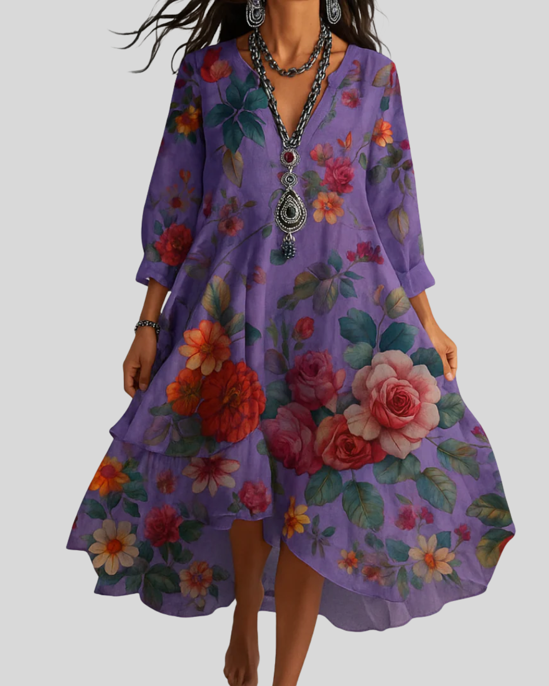 Home | Light Boho Floral Maxi Dress