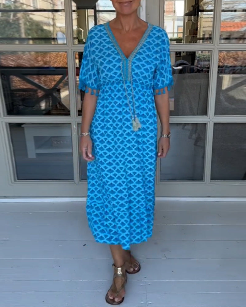 Winona | V-Neck Fringe Summer Dress