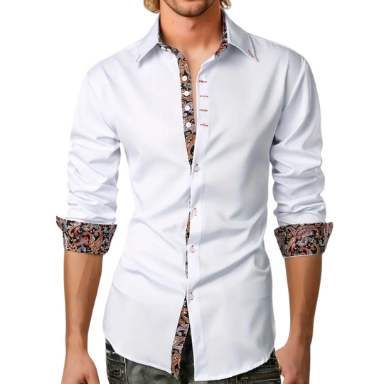 Niko | Men's Shirt with Paisley Details