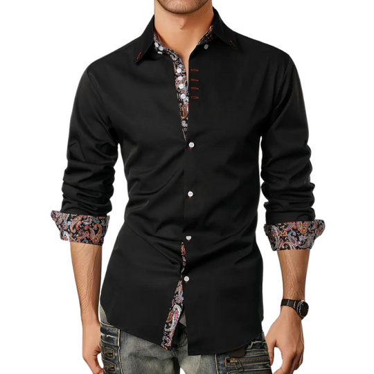 Niko | Men's Shirt with Paisley Details