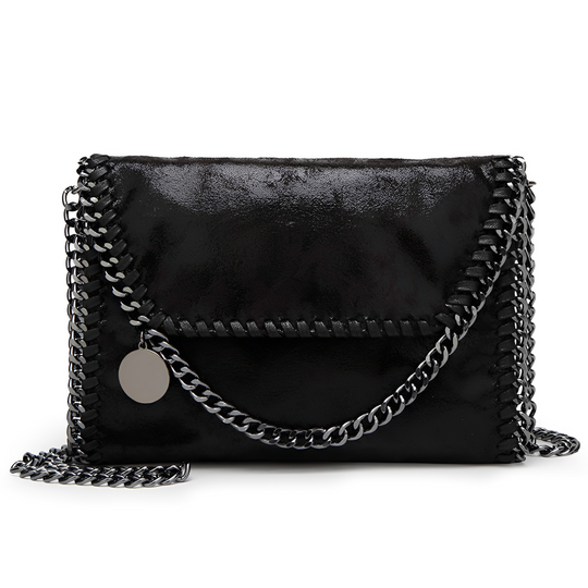 Charlotte - Elegant leather shoulder bag with chain for women