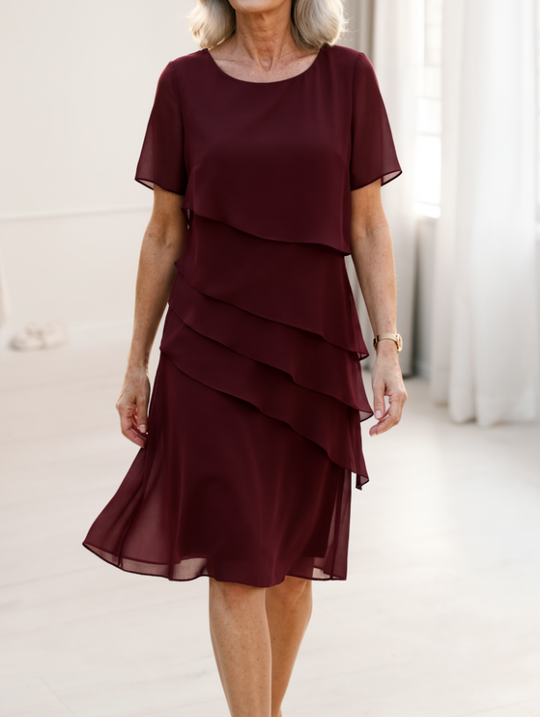 Juliette - Elegant dress with draping and flounces
