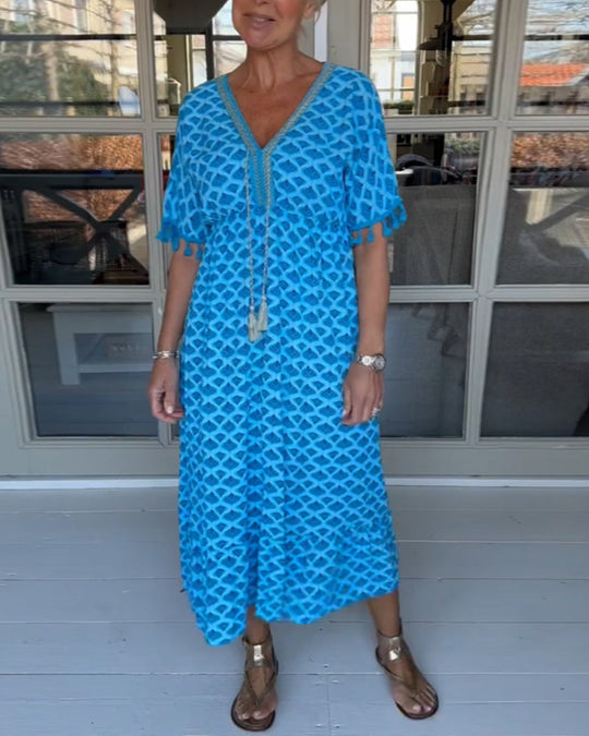 Winona | V-Neck Fringe Summer Dress