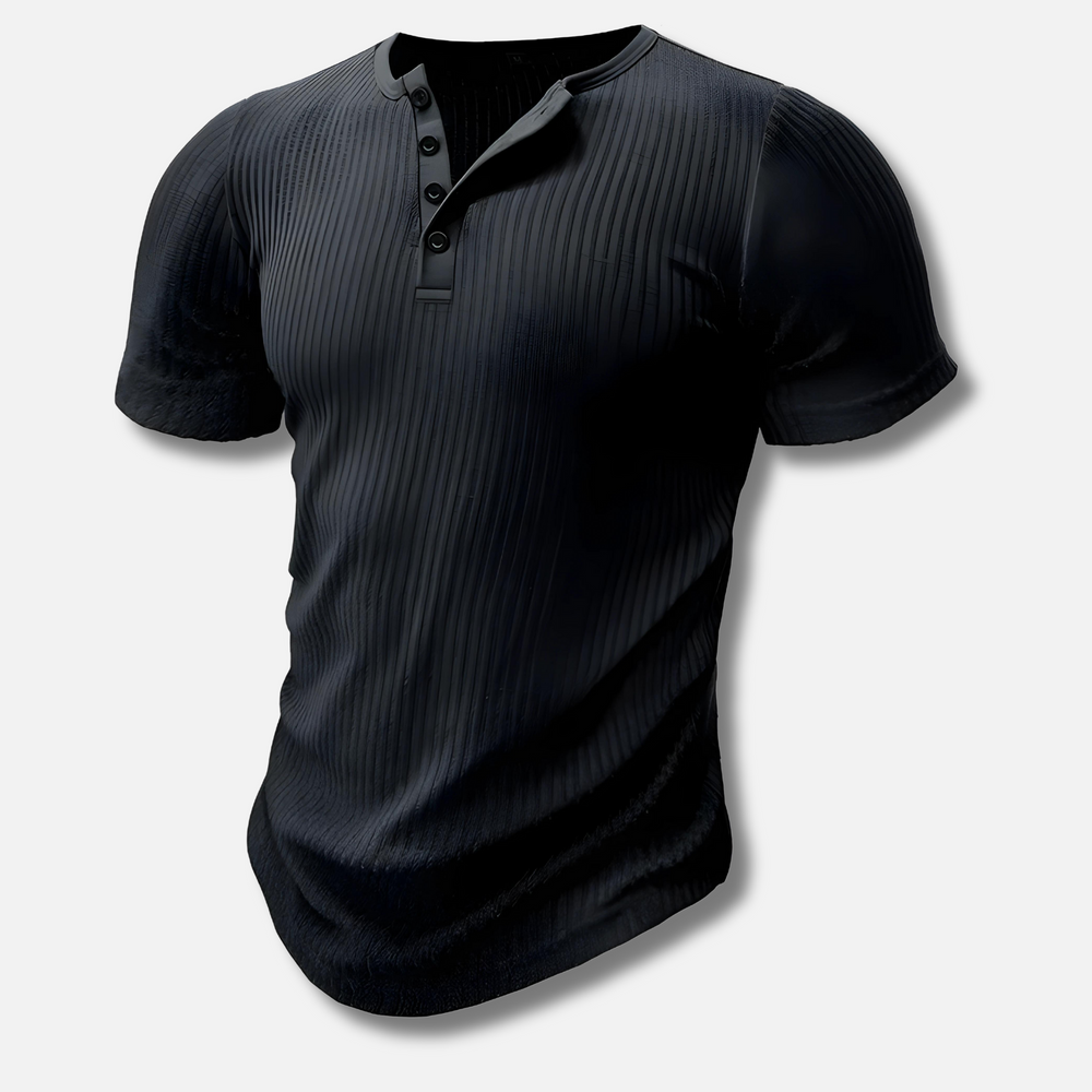 Elite | T-shirt Henley muscolare da uomo