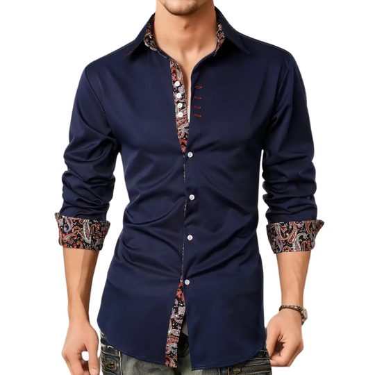 Niko | Men's Shirt with Paisley Details