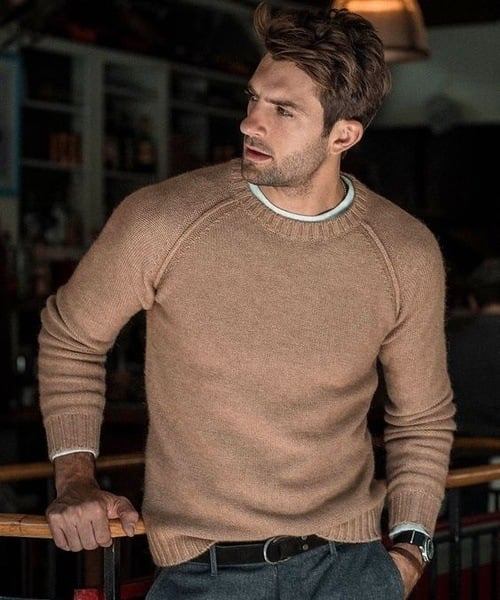 Izael | Casual Sweater in Soft High-Quality Knit for Men