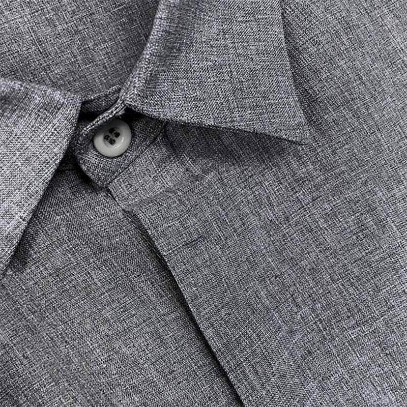 Khalid | Camicia Casual da Uomo in Lino e Cotone