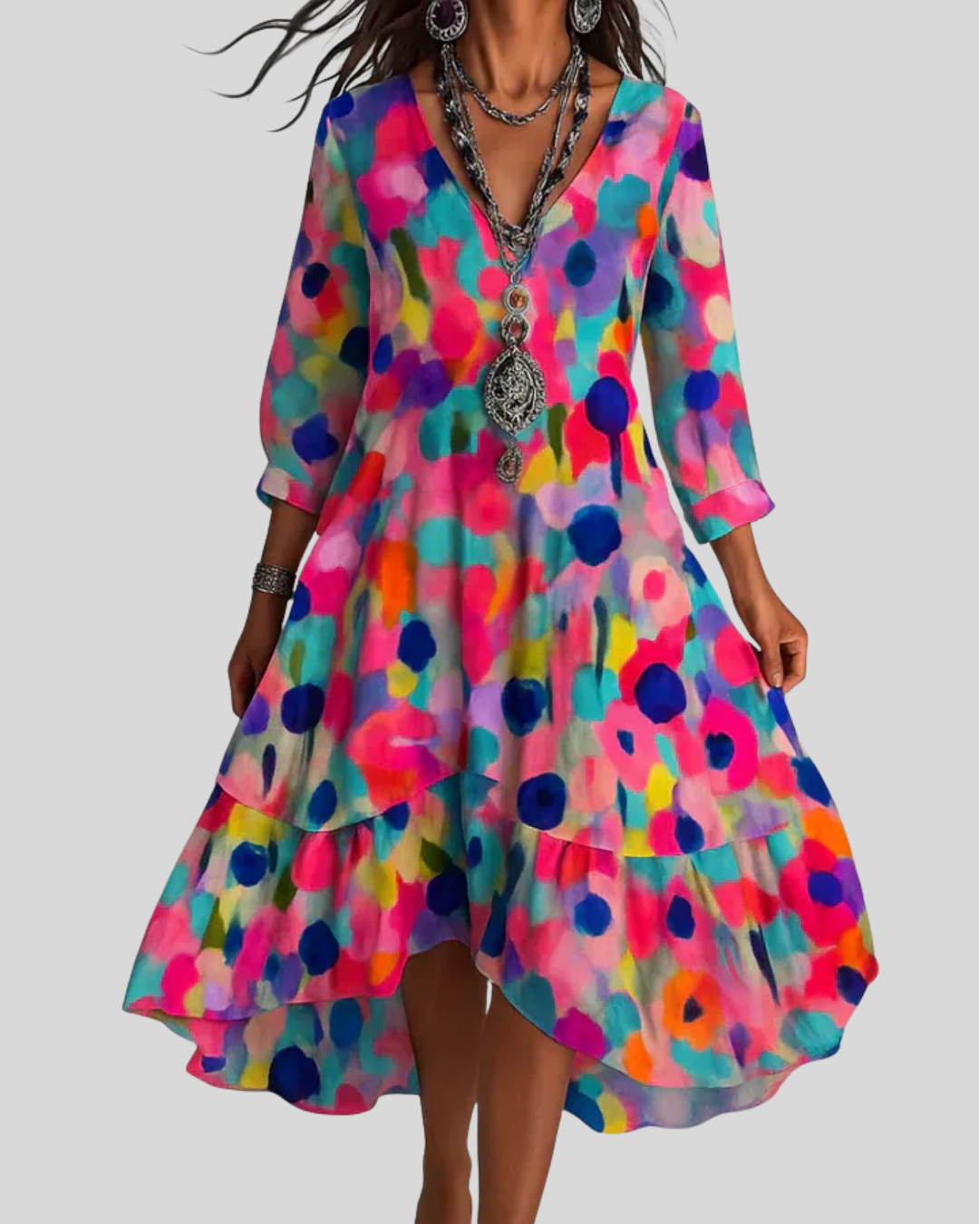 Home | Light Boho Floral Maxi Dress