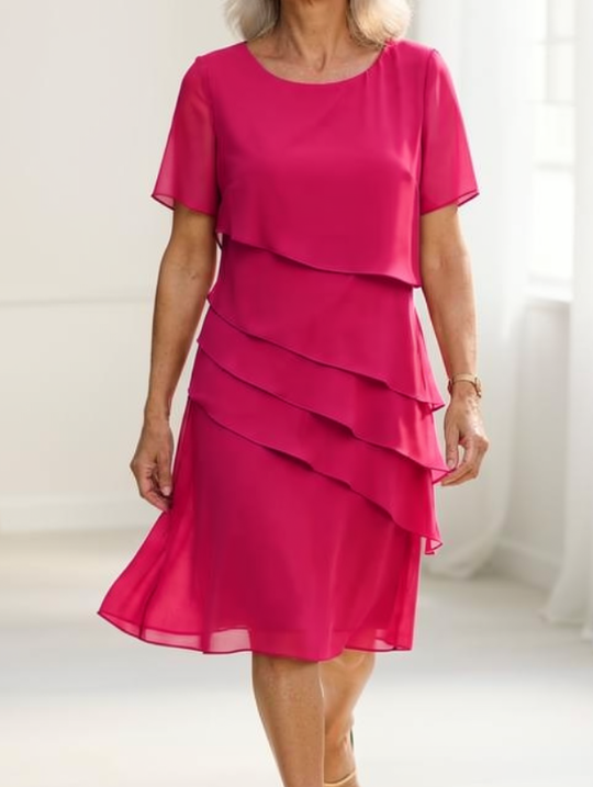 Juliette - Elegant dress with draping and flounces