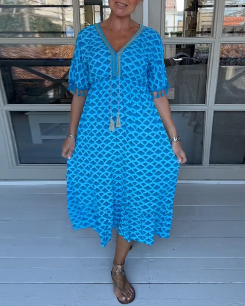 Winona | V-Neck Fringe Summer Dress