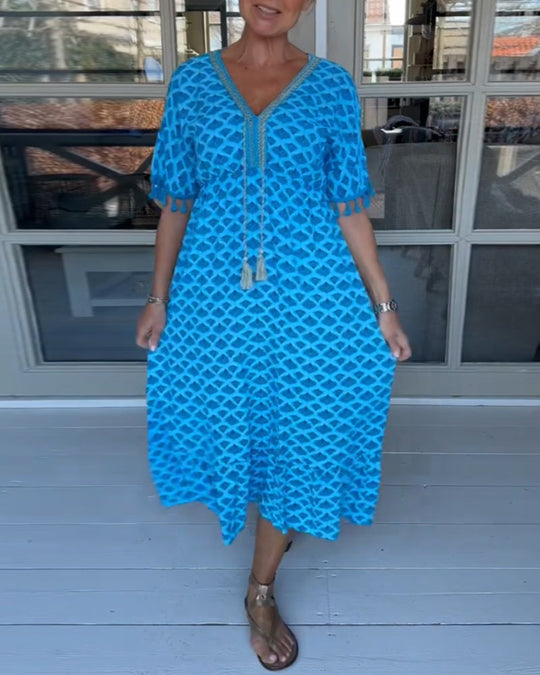 Winona | V-Neck Fringe Summer Dress