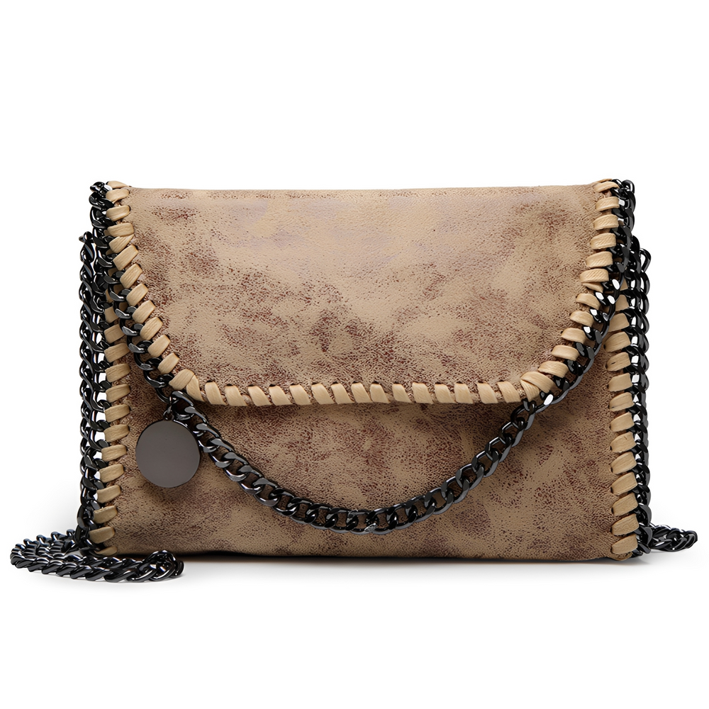 Charlotte - Elegant leather shoulder bag with chain for women