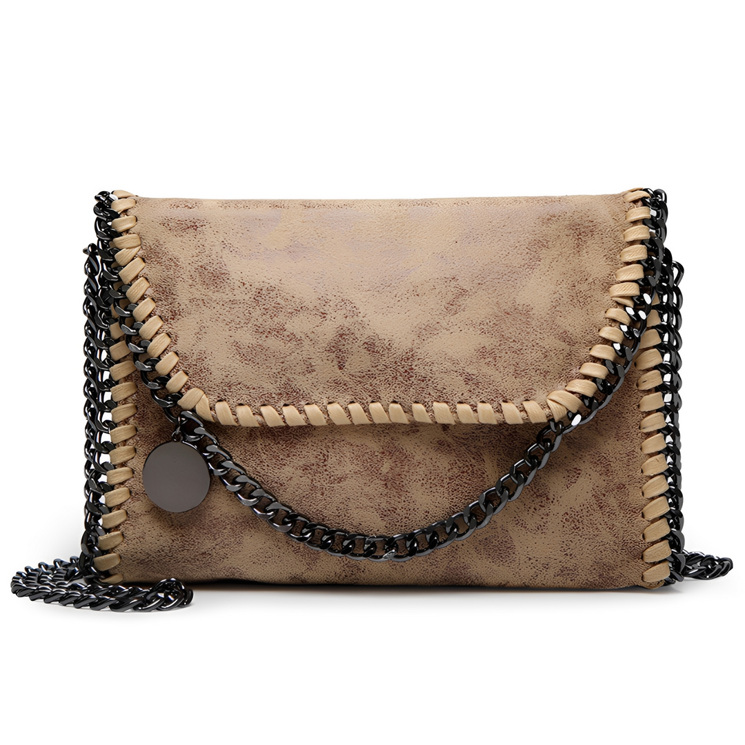 Charlotte - Elegant leather shoulder bag with chain for women