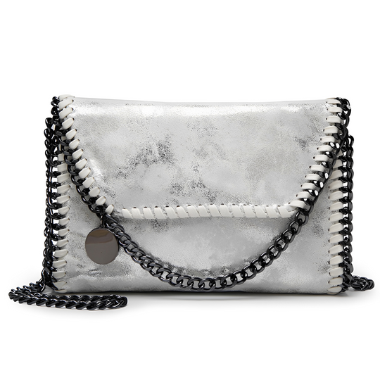 Charlotte - Elegant leather shoulder bag with chain for women