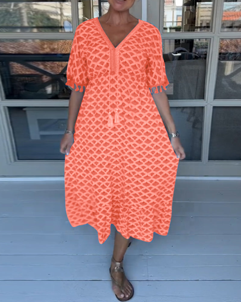 Winona | V-Neck Fringe Summer Dress