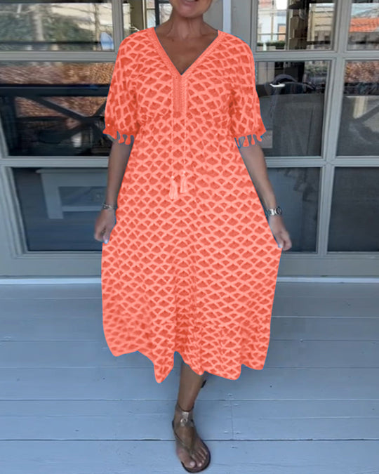 Winona | V-Neck Fringe Summer Dress