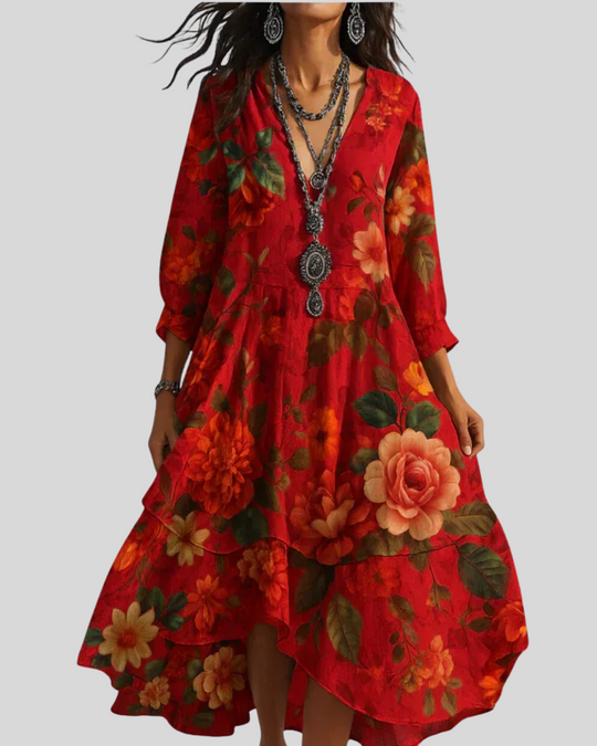 Home | Light Boho Floral Maxi Dress