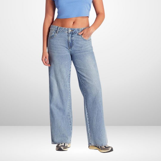 Jeans da donna a vita bassa modello baggy