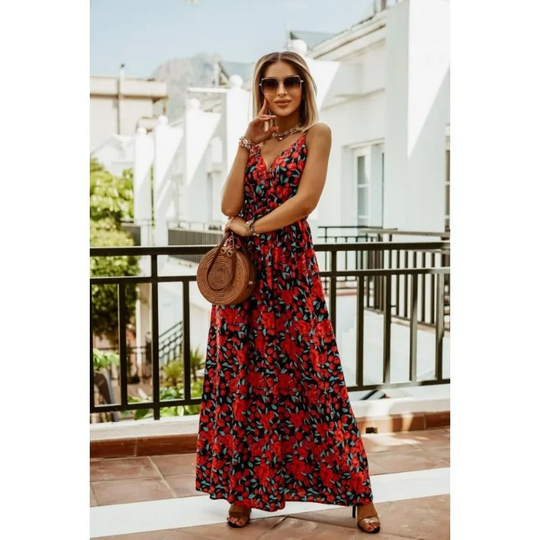 Hattie | Abito floreale arricciato