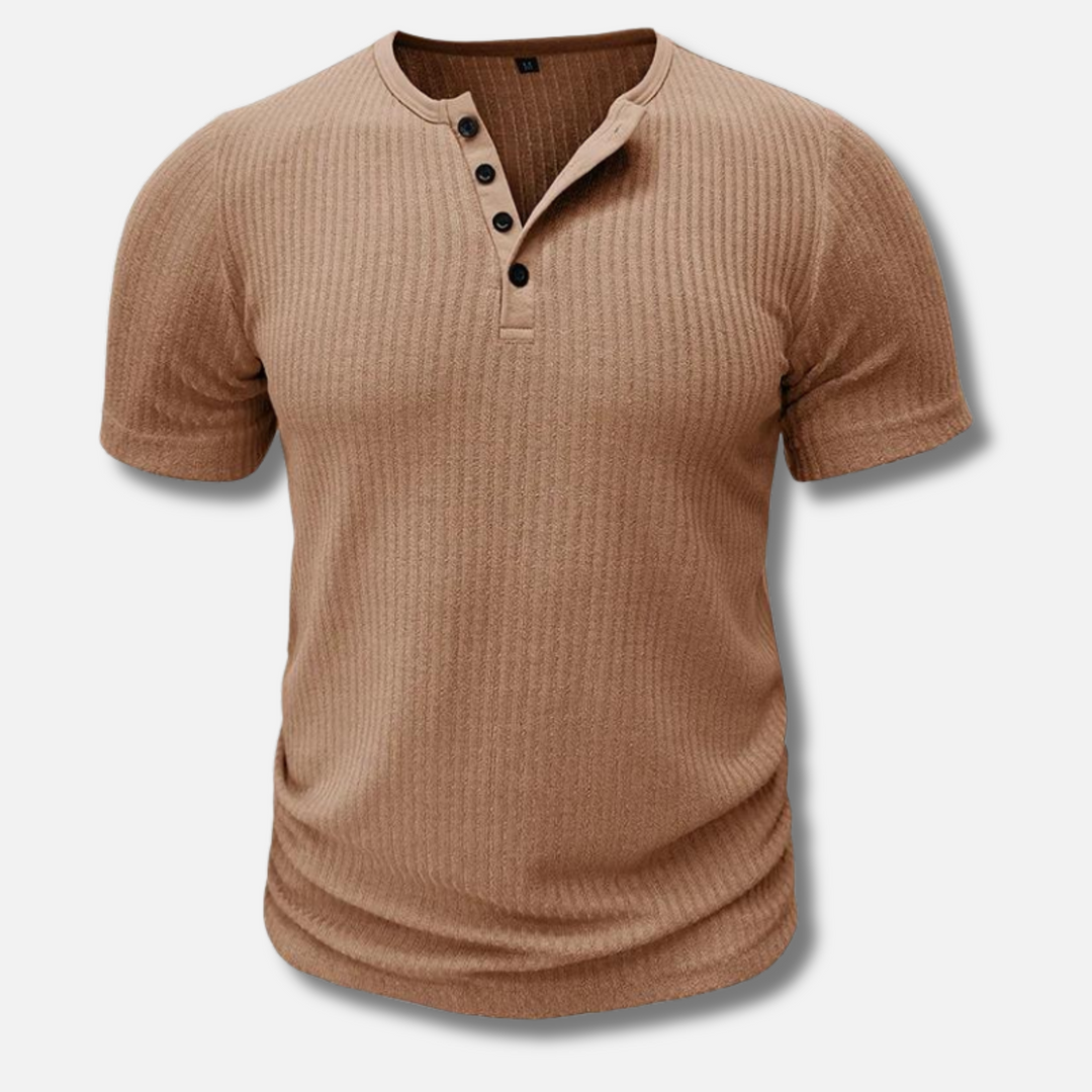 Elite | T-shirt Henley muscolare da uomo