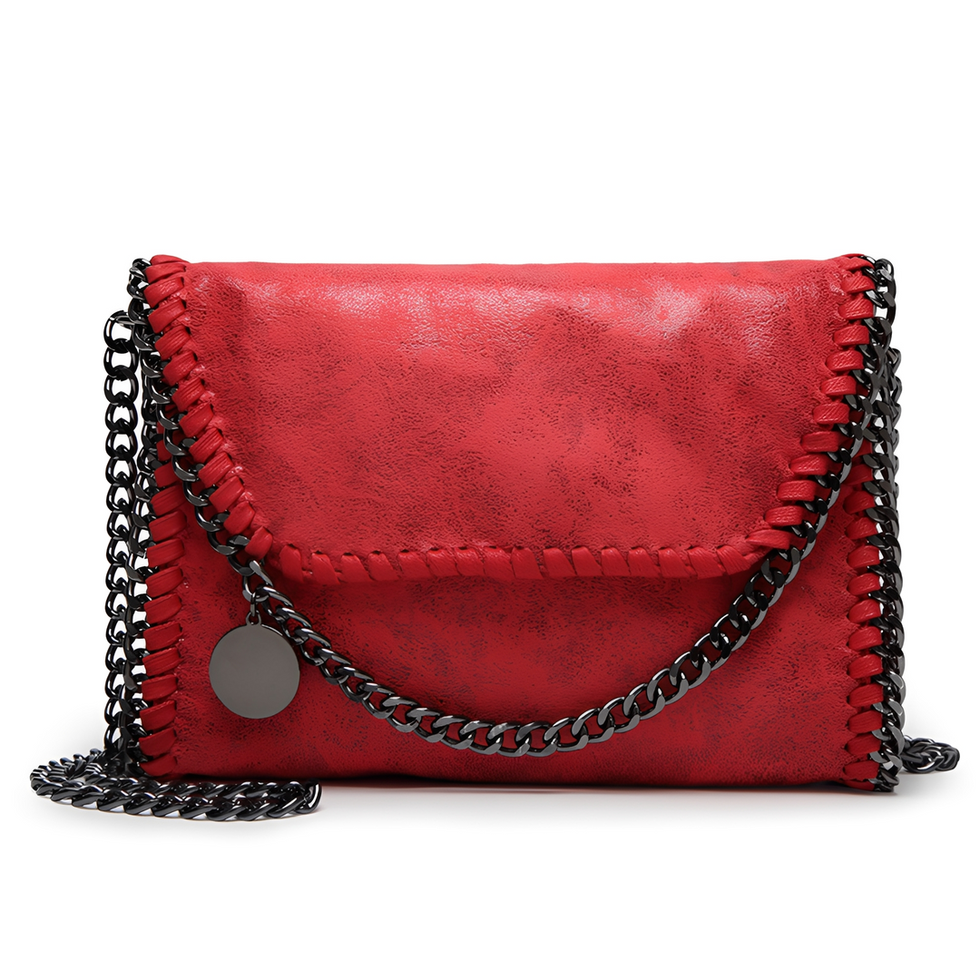 Charlotte - Elegant leather shoulder bag with chain for women