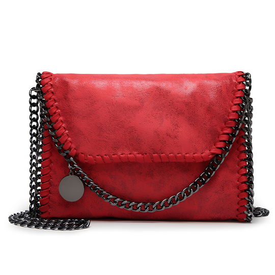 Charlotte - Elegant leather shoulder bag with chain for women