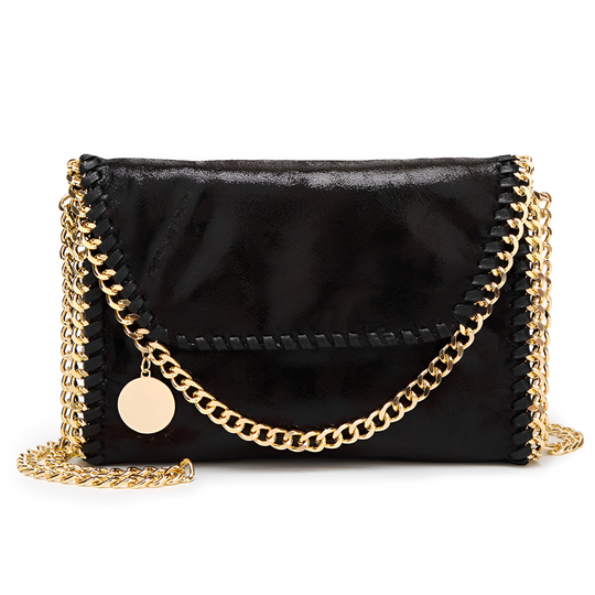 Charlotte - Elegant leather shoulder bag with chain for women