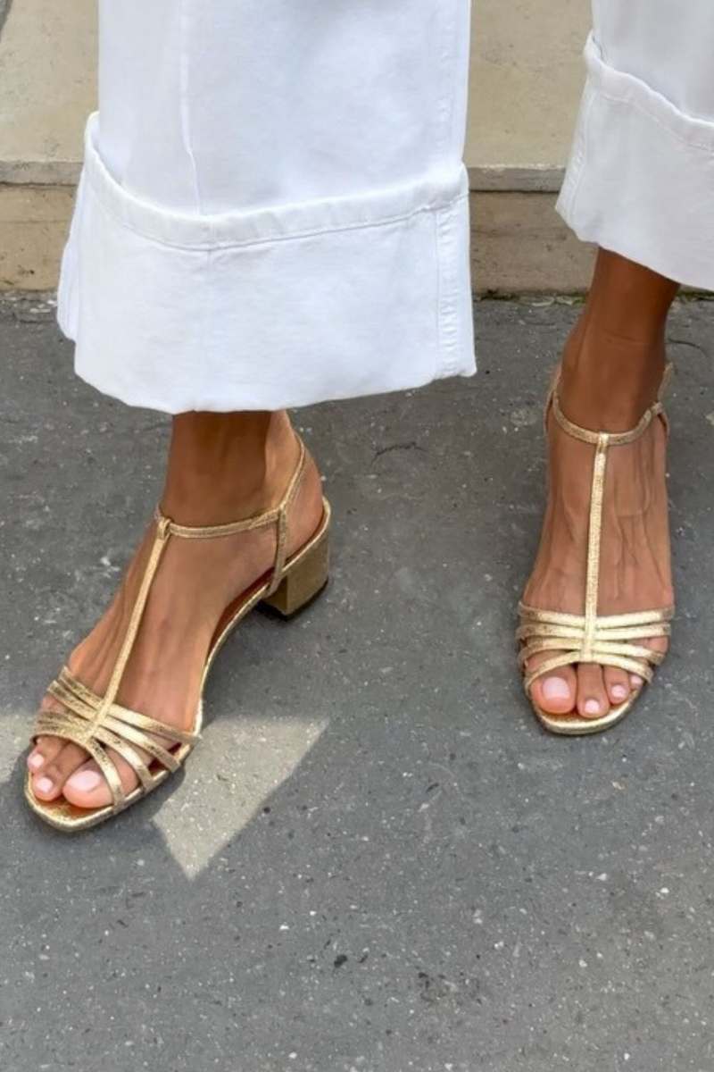 Allegra | Golden Sandals for Everyday Elegance