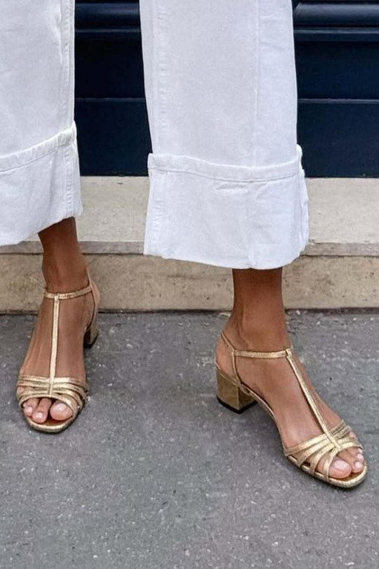 Allegra | Golden Sandals for Everyday Elegance