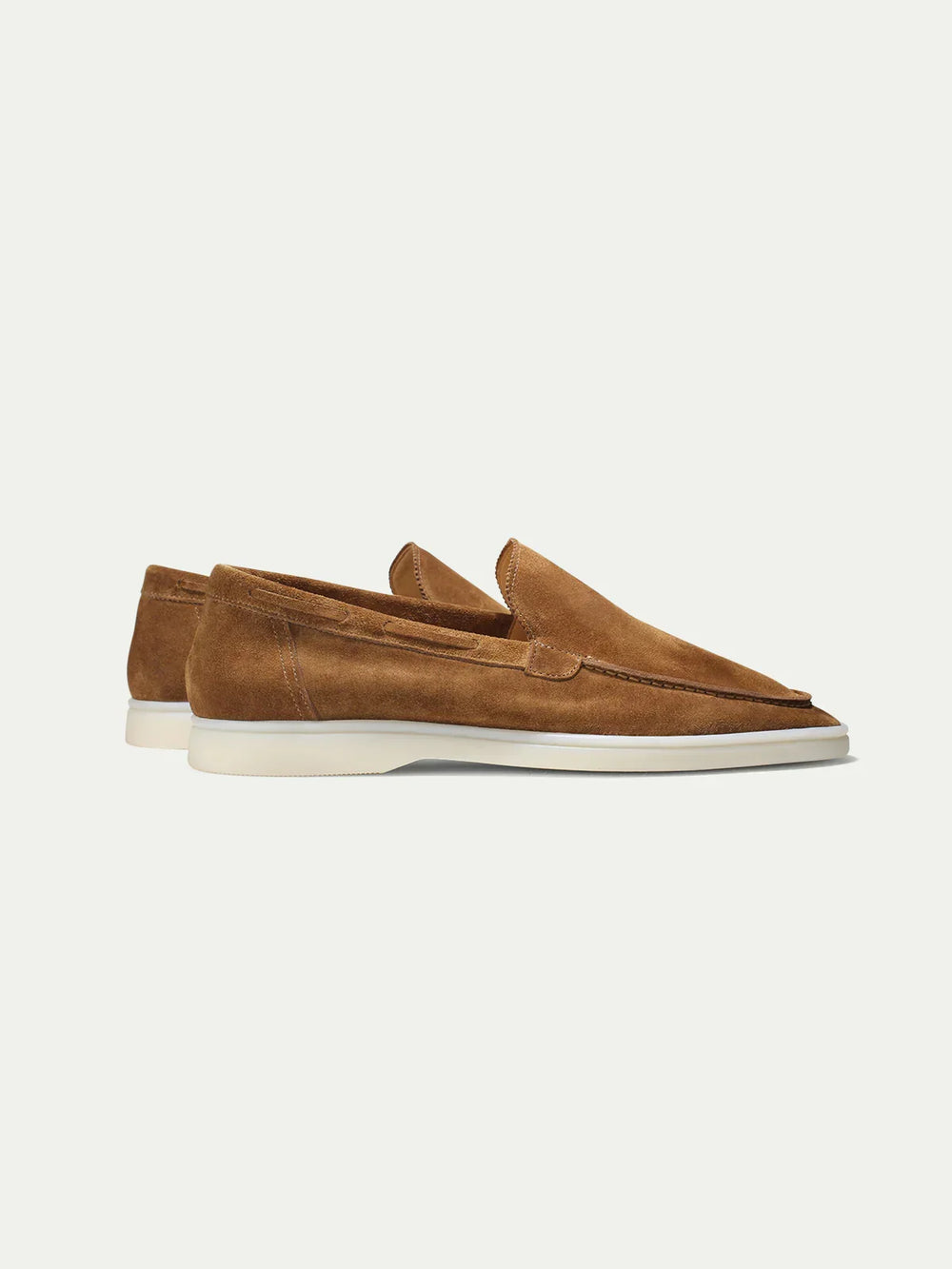 Men's Caramel Suede Loafers Slip-On