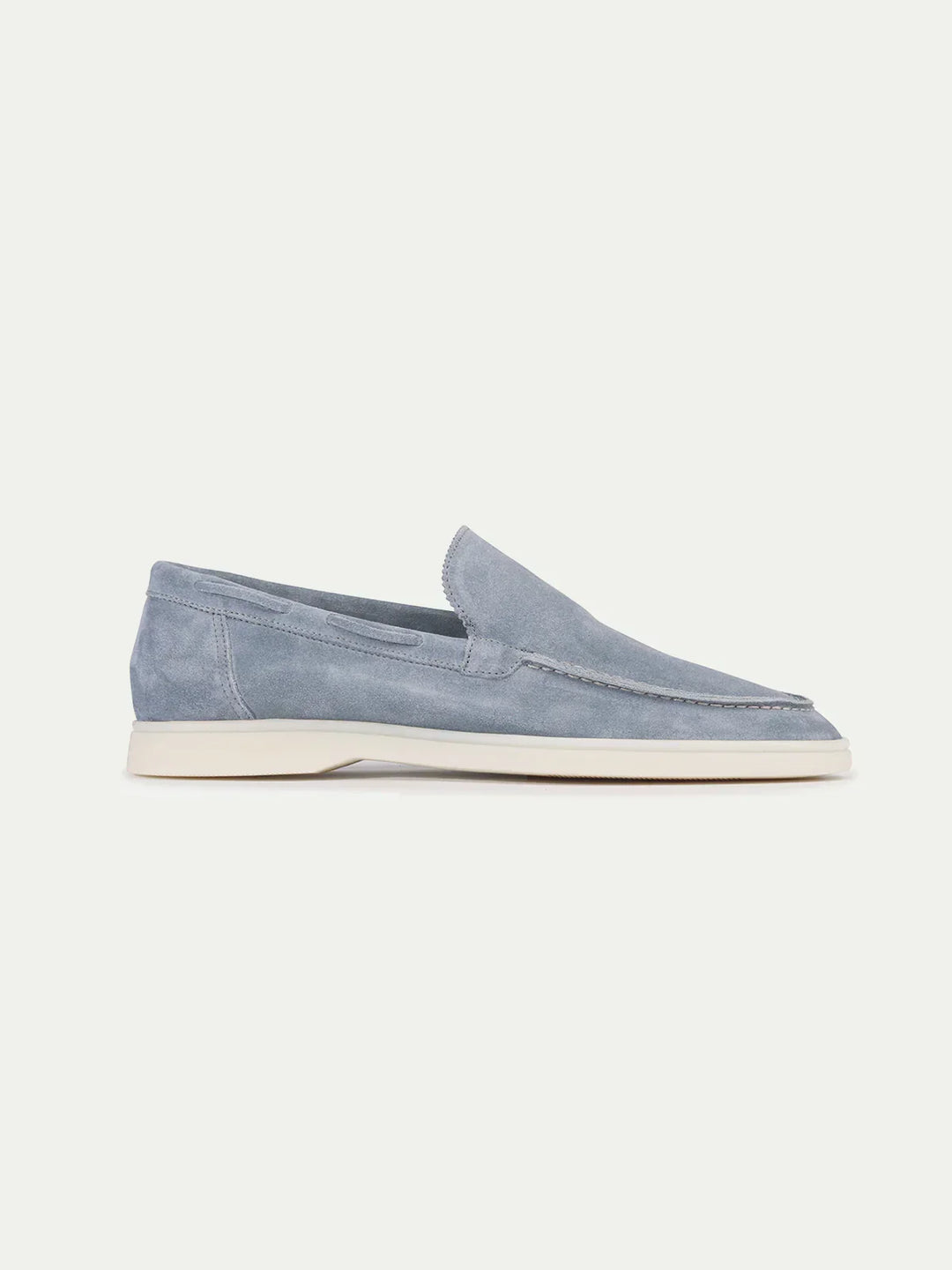Slip-on da uomo in camoscio azzurro