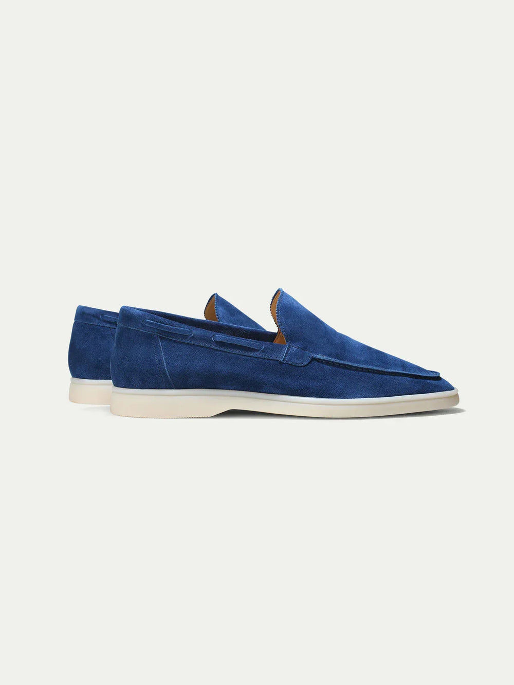 Men's slip-on ultramarine suede loafers