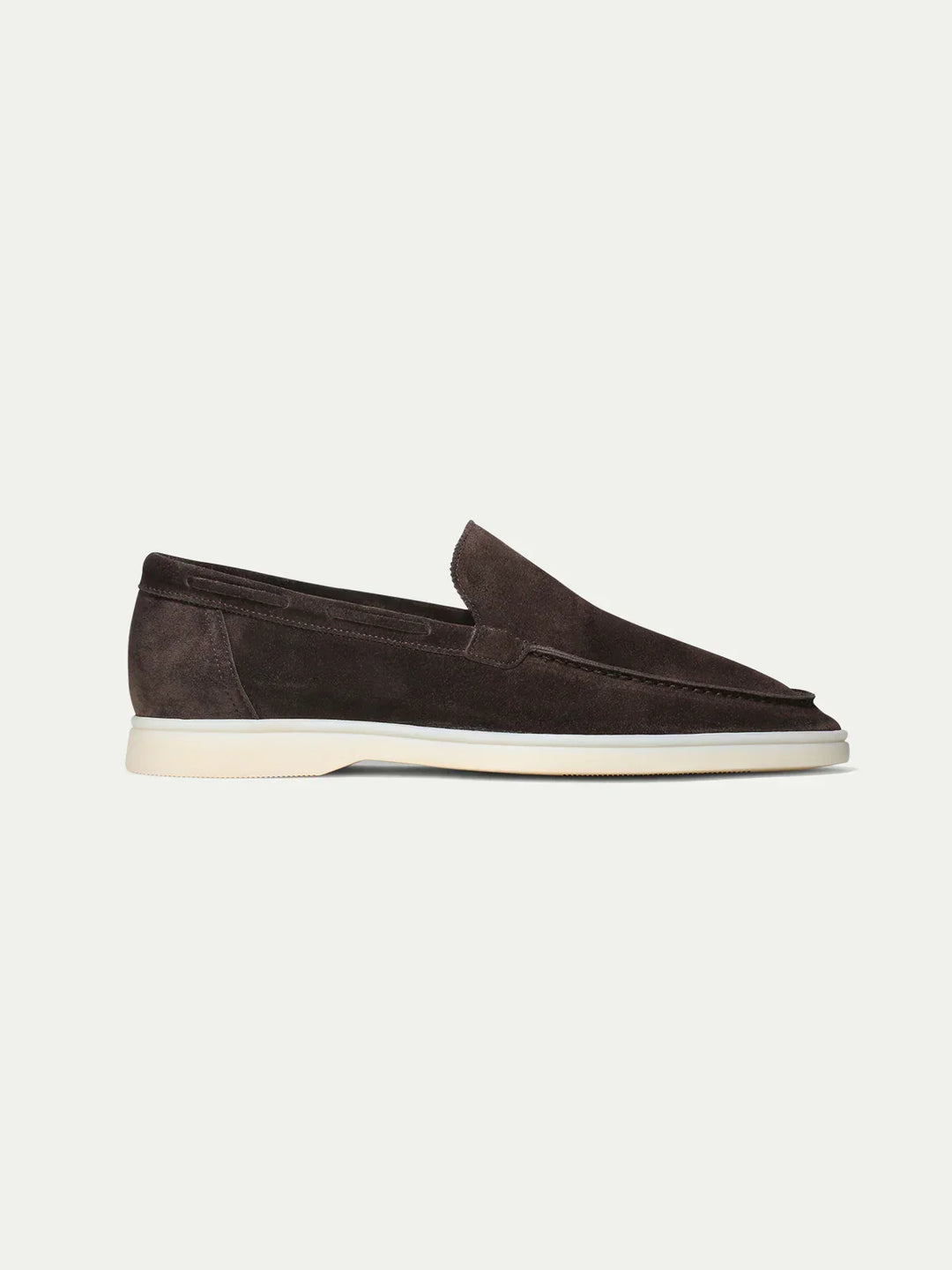 Scarpe da Yacht in Camoscio Grigio Caldo per Uomo
